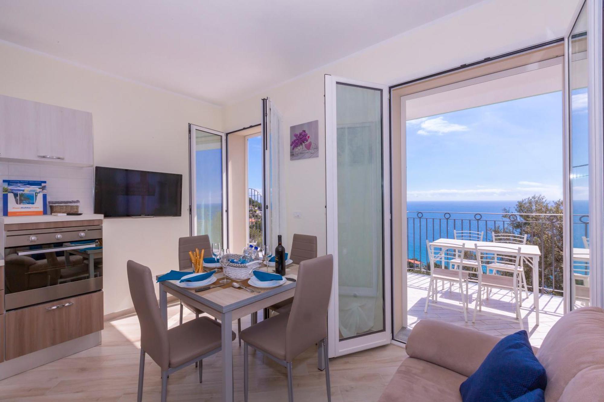 Serena 1 Amazing Sea View - Happy Rentals Alassio Extérieur photo